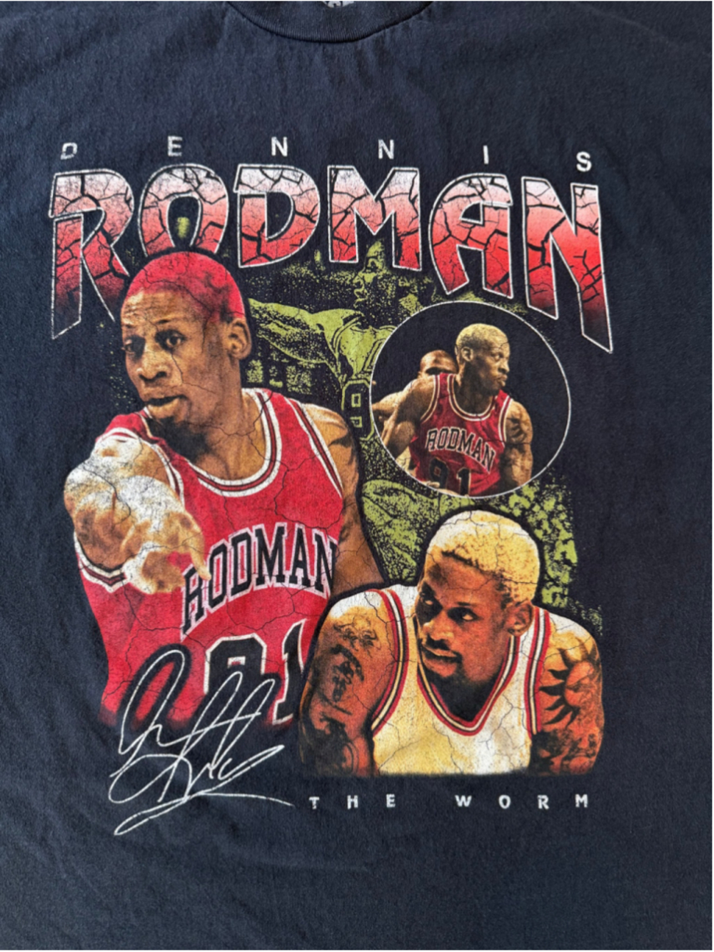 Men's Rodman Apparel Graphic T-Shirt XL Black Red